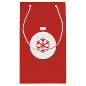 クリスマスボールレッド抱き枕 スモールペーパーバッグ (裏面)