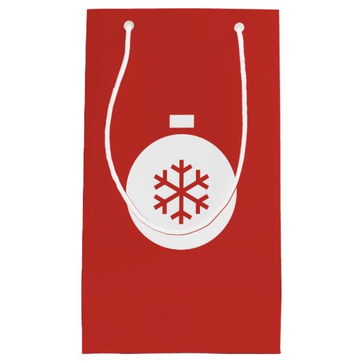 クリスマスボールレッド抱き枕 スモールペーパーバッグ (正面)