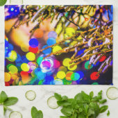 クリスマスボールレッド キッチンタオル (折り畳み)