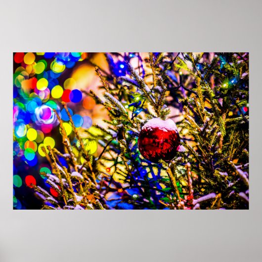 クリスマスボールレッド ポスター (正面)