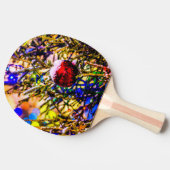 クリスマスボールレッド 卓球ラケット (横)