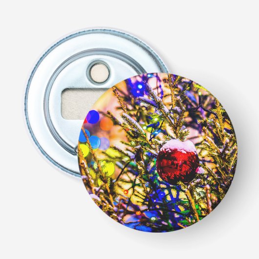 クリスマスボールレッド 栓抜き (正面)