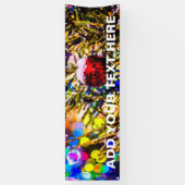 クリスマスボールレッド 横断幕 (縦)