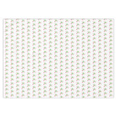 クリスマスボール付き赤と白のキャンディーケーン テーブルクロス (正面(横))