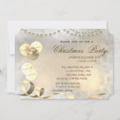 クリスマスボール企業の、クリスマスパーティー 招待状 (正面)