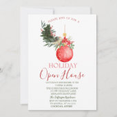 クリスマスボール松の枝オープンハウス 招待状 (正面)
