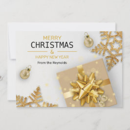 クリスマスボール金ゴールドギフトボックス金ゴールド雪片 シーズンカード
