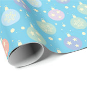 クリスマスボール雪のクリスマスラッピング紙 ラッピングペーパー (ロールコーナー)