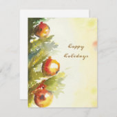 クリスマスボール3個 シーズンカード (正面/裏面)