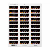 クリスマスボール3Dアート差出人住所ラベル ラベル (フルシート)