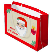 クリスマスボール&サンタクロース ラージペーパーバッグ (裏面アングル)