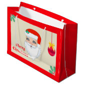 クリスマスボール&サンタクロース ラージペーパーバッグ (正面アングル)