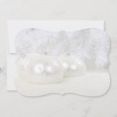 クリスマスボール、サンタハット、会社クリスマスパーティー 招待状 (裏面)