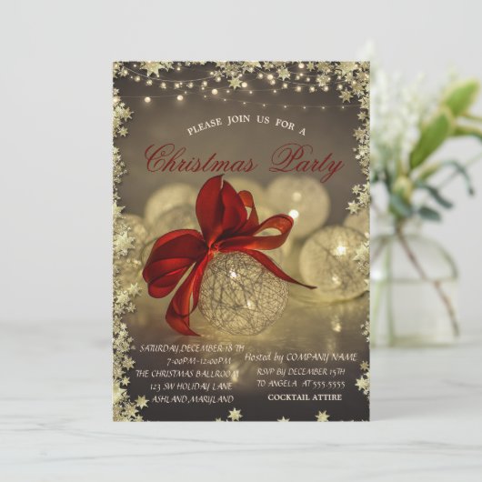 クリスマスボール、ストリングライトクリスマスカンパニー 招待状 (スタンド正面)