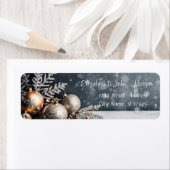 クリスマスボール、スノーフレークグレー ラベル (インサイチュ)