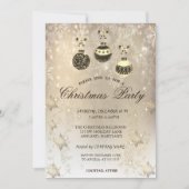 クリスマスボール、スノーフレーク会社のパーティー 招待状 (正面)