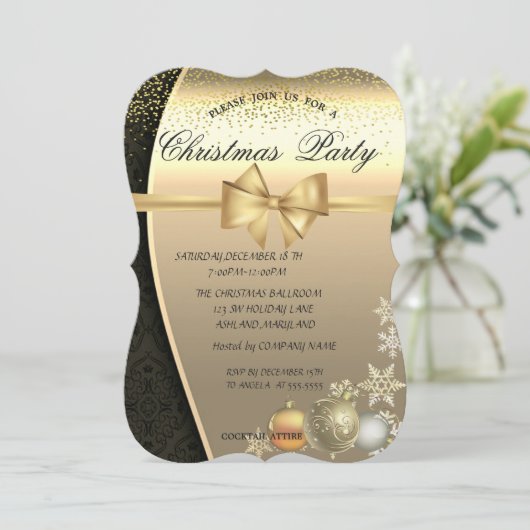 クリスマスボール、ダマスクス企業のクリスマスパーティー 招待状 (スタンド正面)