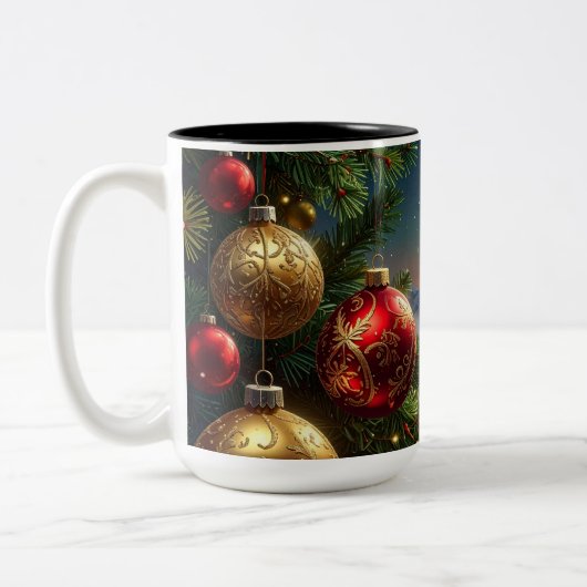 クリスマスボール ツートーンマグカップ (左)