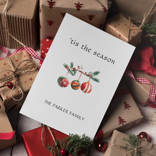 クリスマスボール ポストカード