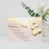 クリスマスボール、ライトの会社のクリスマスパーティ 招待状 (スタンド正面)