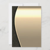 クリスマスボール、ライトダマスク金ゴールドクリスマスパーティー 招待状 (裏面)