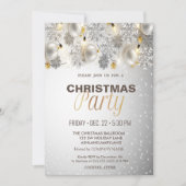 クリスマスボール、ライト企業のクリスマスパーティー 招待状 (正面)