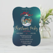 クリスマスボール、レトロ車、グリーンクリスマス会社 招待状 (スタンド正面)