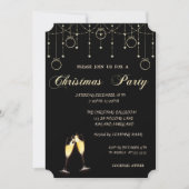 クリスマスボール、ワイングラス会社のクリスマスパーティー 招待状 (正面)