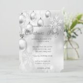 クリスマスボール、ワイングラス、企業クリスマスパーティー 招待状 (スタンド正面)