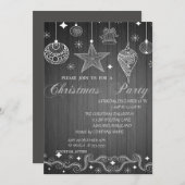 クリスマスボール、企業のクリスマスパーティー 招待状 (正面/裏面)