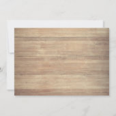 クリスマスボール、木材、ストリングライトクリスマス 招待状 (裏面)