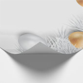 クリスマスボール、松の木の枝 ラッピングペーパー (角)