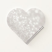 クリスマスボール、松の木、鹿、キラキラ輝く《写真》ぼけ味 ノートブック (裏面)