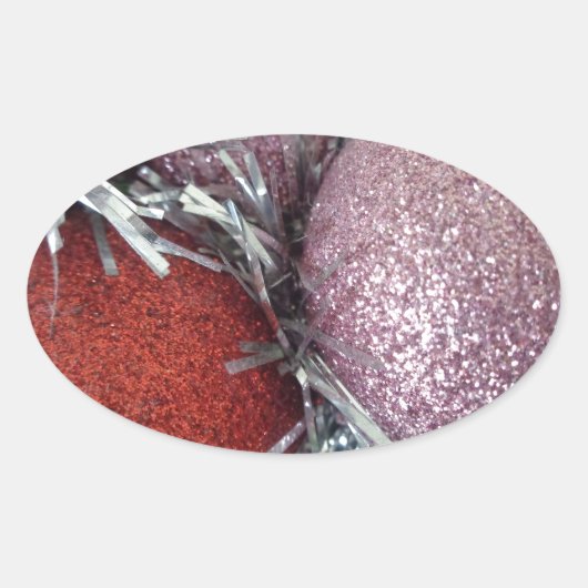 クリスマスボール 楕円形シール (正面)