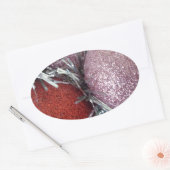 クリスマスボール 楕円形シール (封筒)