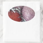 クリスマスボール 楕円形シール (バッグ)