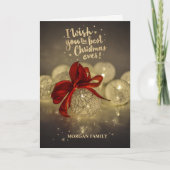 クリスマスボール、私は今までクリスマス最高のを望みている シーズンカード (正面)