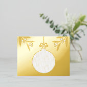 クリスマスボール 箔シーズンポストカード (立ち正面)