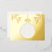 クリスマスボール 箔シーズンポストカード (正面/裏面)