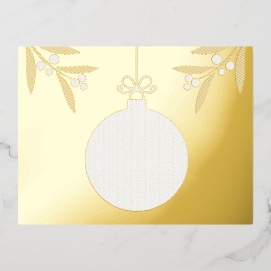 クリスマスボール 箔シーズンポストカード (正面)