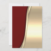 クリスマスボール、赤、ボウ企業パーティー 招待状 (裏面)