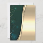 クリスマスボール，赤，弓，緑の企業パーティー 招待状 (裏面)