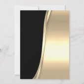 クリスマスボール,赤,弓,金ゴールド企業パーティー 招待状 (裏面)