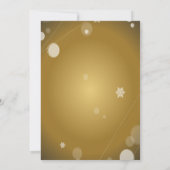 クリスマスボール、金ゴールドボウ、コーポレートクリスマスパーティー 招待状 (裏面)