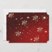 クリスマスボール、雪の結晶、会社のクリスマスパーティー 招待状 (裏面)