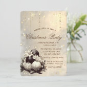 クリスマスボール、雪片ポインセチア・クリスマス 招待状 (スタンド正面)