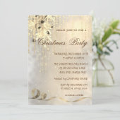 クリスマスボール、雪片、企業パーティー 招待状 (スタンド正面)