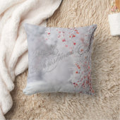 クリスマスボール、雪、ライトメリークリスマス クッション (ブランケット)