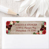 クリスマスボ素朴ホフローラブルゴーニュ金ゴールドアドレス ラベル (インサイチュ)