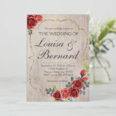 クリスマスボ素朴ーホウィンターウェディング招待状 招待状 (スタンド正面)